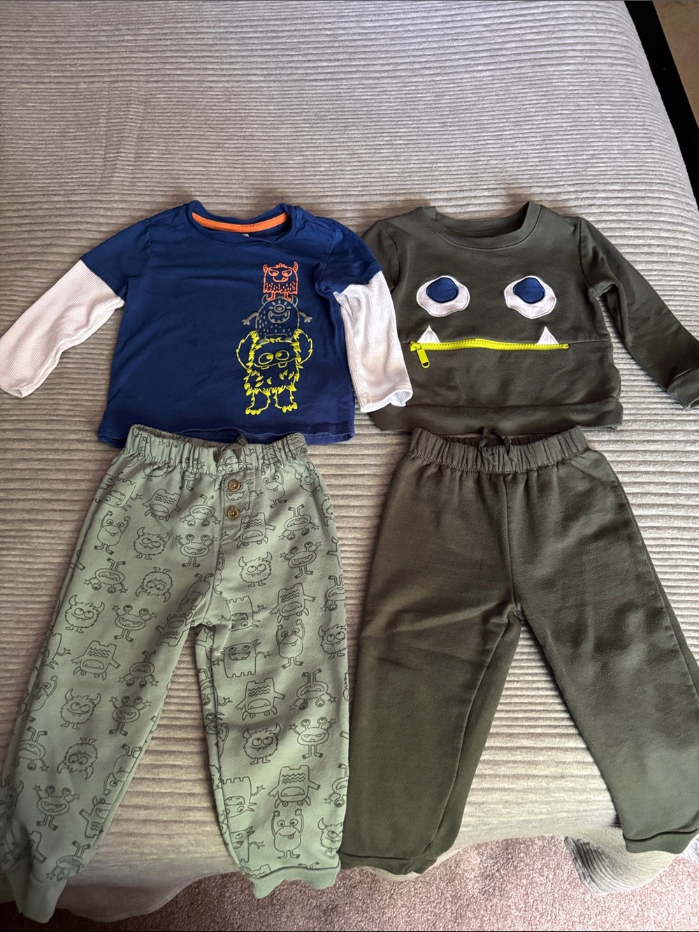 Koala Kids Monster Matching 4Pc Set Size - 2T Boys